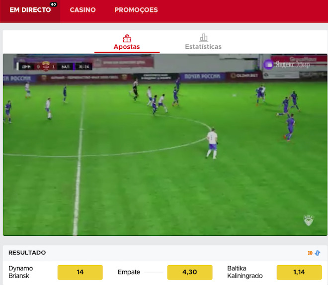 Sites de apostas para ver jogos em direto