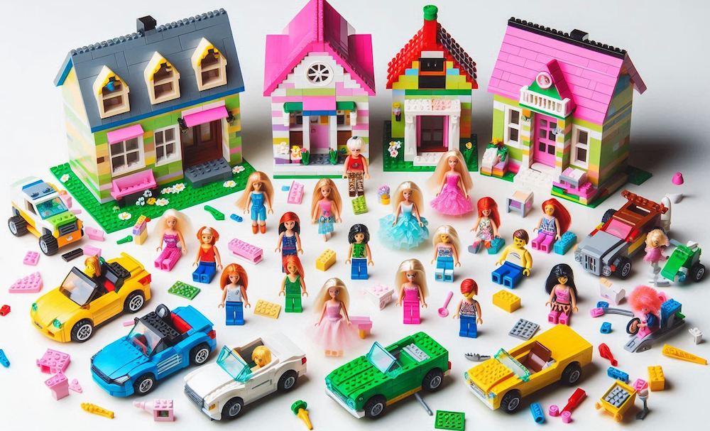 ©TRENDY Report / Imagem gerada por IA | Barbie Brick Shop Mattel