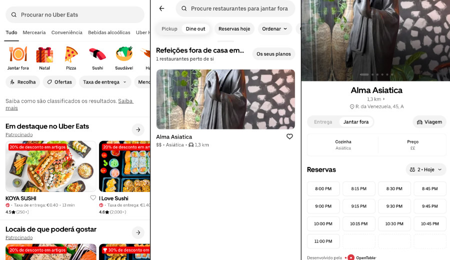 ©Uber Eats | Jantar fora